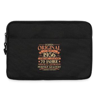 70. Geburtstag Echtes Original 1956 Vintage - Laptoptasche 13" - Schwarz - Vorne