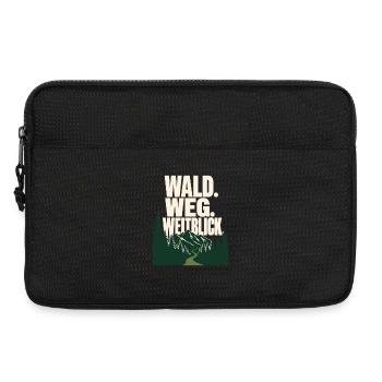 Schwarzwald Wandern, Wald. Weg. Weitblick - Laptoptasche 13" - Schwarz - Vorne