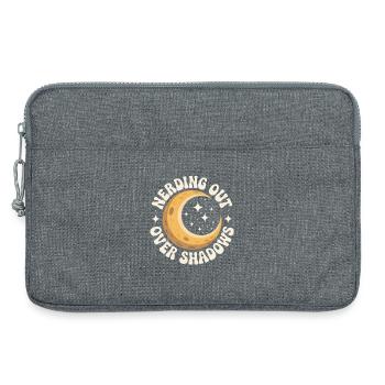 Nerd de l’Ombre | Éclipse solaire - Sacoche pour ordinateur portable 13 pouces - gris chiné - Devant