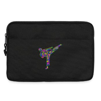 Taekwondo Kampfsport bunt Herren Kinder Karate - Laptoptasche 13" - Schwarz - Vorne