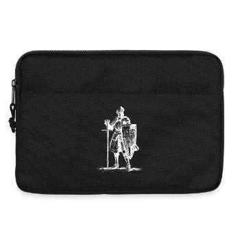 Silhouette de chevalier en armure de plates - Sacoche pour ordinateur portable 13 pouces - noir - Devant