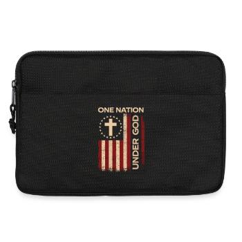 One Nation Under God USA Patriotic - Laptop bag 13" - black - Front