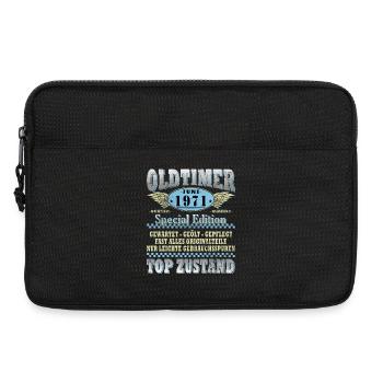 55. Geburtstag Geschenk Mann Oldtimer Juni 1971 - Laptoptasche 13" - Schwarz - Vorne