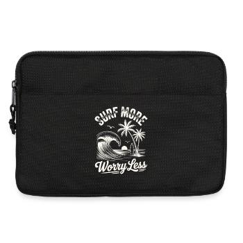 Surf More Worry Less Sommer Urlaub Wellen - Laptoptasche 13" - Schwarz - Vorne