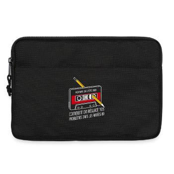 Fans des Années 80 Cadeau humour personnalisé - Sacoche pour ordinateur portable 13 pouces - noir - Devant