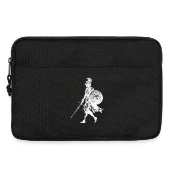 Knight Silhouette Shield Sword - Laptop bag 13" - black - Front