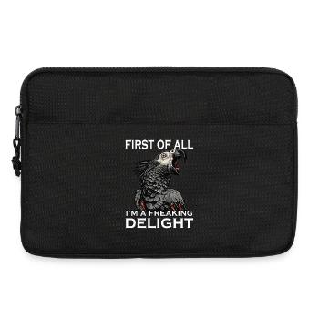 Sarkastischer Graupapagei lustiger Vogel Papagei  - Laptoptasche 13" - Schwarz - Vorne