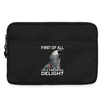 Graupapagei Vogel Humor Frecher Papagei Sarkasmus - Laptoptasche 13" - Schwarz - Vorne