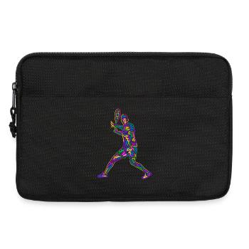 Joueur de tennis coloré Enfants Garçons de tennis masculins - Sacoche pour ordinateur portable 13 pouces - noir - Devant