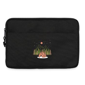 Camping Gift Birthday Tent Mountain Nature Forest - Laptop bag 13" - black - Front
