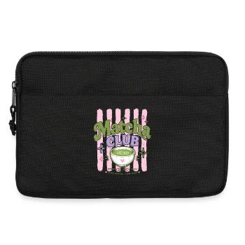 Matcha Club - Thé vert rétro esthétique - Sacoche pour ordinateur portable 13 pouces - noir - Devant