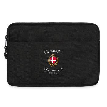 Couronne des armoiries du Danemark de Copenhague – Souvenir de voyage - Sacoche pour ordinateur portable 13 pouces - noir - Devant