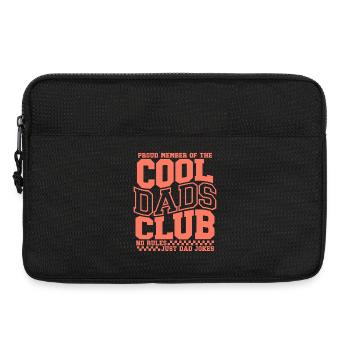 Cadeau de papa pour la fête des pères - Club des papas cool - Sacoche pour ordinateur portable 13 pouces - noir - Devant