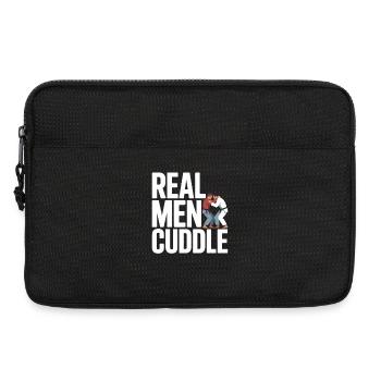 De vrais hommes câlinent Brazilian Jiu Jitsu MMA Judo BJJ - Sacoche pour ordinateur portable 13 pouces - noir - Devant
