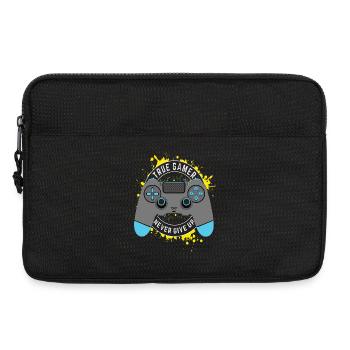 True Gamer - Ne jamais abandonner - Sacoche pour ordinateur portable 13 pouces - noir - Devant