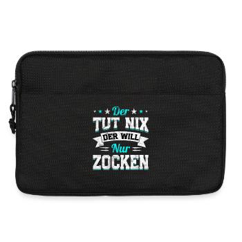 Der Tut Nix Der Will Nur Zocken - Laptoptasche 13" - Schwarz - Vorne
