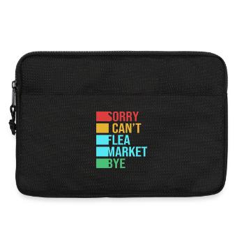 Flohmarkt Trödelmarkt - Laptoptasche 13" - Schwarz - Vorne