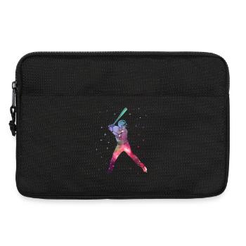 Baseball Player Kids Outer Space Baseball Player - Laptop bag 13" - black - Front