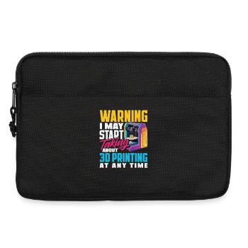 Warning Could Talk About 3D Printing Printer - Laptop bag 13" - black - Front
