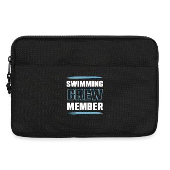 Équipe de natation - Sacoche pour ordinateur portable 13 pouces - noir - Devant
