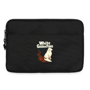 White Golden Retriever Mom, White Golden Paws Mudd - Laptop bag 13" - black - Front