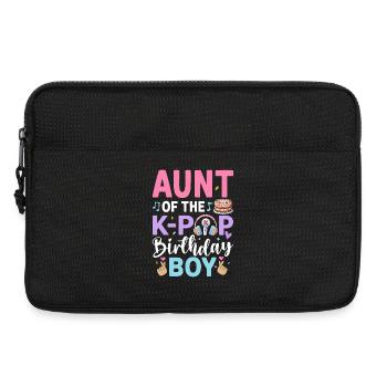 Tante du garçon anniversaire de la K-Pop - Sacoche pour ordinateur portable 13 pouces - noir - Devant