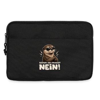 Otter mit Sonnenbrille – Nein! - Laptoptasche 13" - Schwarz - Vorne