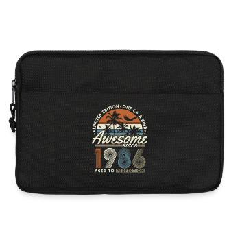 Cadeau vintage rétro pour le 40e anniversaire vintage 1986 - Sacoche pour ordinateur portable 13 pouces - noir - Devant