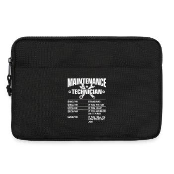 T-shirt emblème de technicien de maintenance - Sacoche pour ordinateur portable 13 pouces - noir - Devant