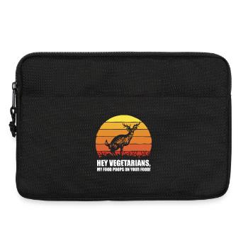 Sunset Deer Silhouette Retro - Laptop bag 13" - black - Front