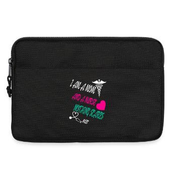 Infirmière Maman T-shirt Heartbeat - Sacoche pour ordinateur portable 13 pouces - noir - Devant