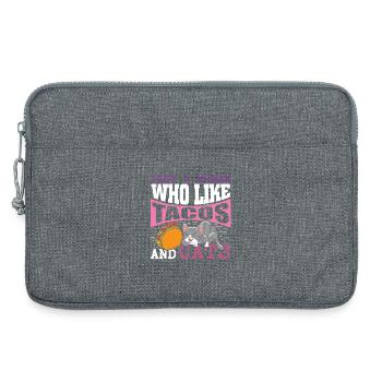 Taco Katze Hauskatze Mieze Katzenbesitzer - Laptoptasche 13" - Grau meliert - Vorne