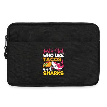 Taco Hai Haifisch Mädchen Frauen - Laptoptasche 13" - Schwarz - Vorne