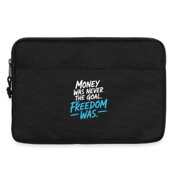 Money Goal Freedom Mindset Entrepreneur Freedom - Laptop bag 13" - black - Front