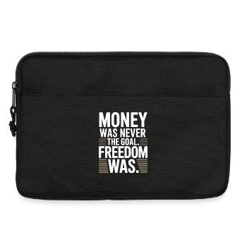 Money Goal Freedom Mindset Entrepreneur Freedom - Laptop bag 13" - black - Front