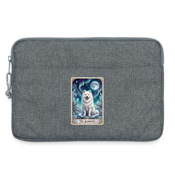 Samojede unter Nordlichtern - Laptoptasche 13" - Grau meliert - Vorne