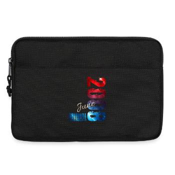 Cadeau du 18e anniversaire Vintage juin Millésime 2008 - Sacoche pour ordinateur portable 13 pouces - noir - Devant