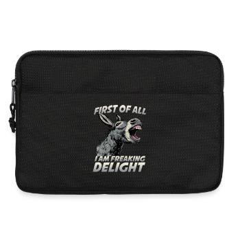 Esel Grauesel Eselfreund Tierhalter Design - Laptoptasche 13" - Schwarz - Vorne