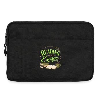 Book Fan Literature Lover Reading Motif - Laptop bag 13" - black - Front
