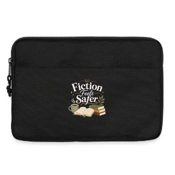 Motif de la bibliothèque de fans de romans urbains - Sacoche pour ordinateur portable 13 pouces - noir - Devant