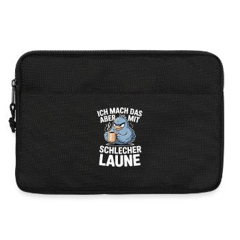  Ich Mach Das Aber Mit Schlecher Laune Mürrischer - Laptoptasche 13" - Schwarz - Vorne