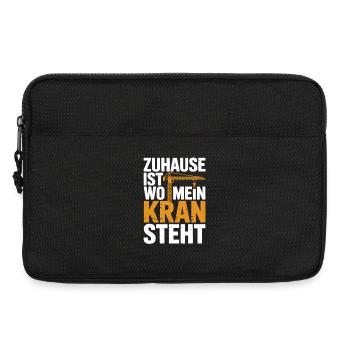 Lustiger Spruch Für Kranführer Und Bauarbeiter - Laptoptasche 13" - Schwarz - Vorne