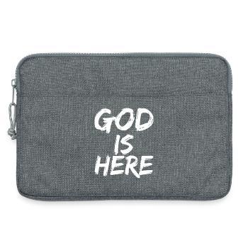 god is here - Laptop bag 13" - heather grey - Front