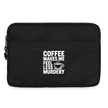 Le café me fait me sentir moins meurtrier - Sacoche pour ordinateur portable 13 pouces - noir - Devant