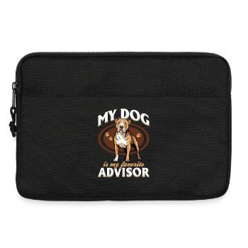 Pitbull Terrier Race de chien pittie - Sacoche pour ordinateur portable 13 pouces - noir - Devant