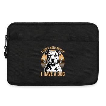 Pitbull Terrier Race de chien pittie - Sacoche pour ordinateur portable 13 pouces - noir - Devant