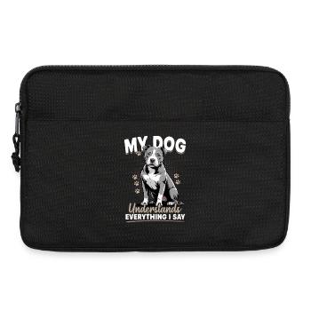 Pitbull Terrier Race de chien pittie - Sacoche pour ordinateur portable 13 pouces - noir - Devant