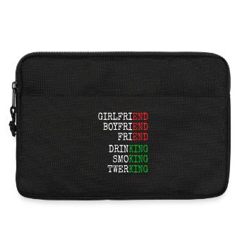Ex Girlfriend King JGA Herren Single Party Malle - Laptoptasche 13" - Schwarz - Vorne