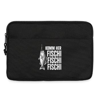 Angeln Angler Fischer Fisch Lustiges Angler Spruch - Laptoptasche 13" - Schwarz - Vorne