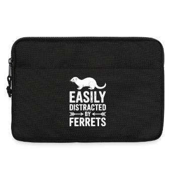 Frettchen Sprüche Lustiges Frettchen Geschenk - Laptoptasche 13" - Schwarz - Vorne